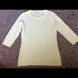 NY&Co Pale Yellow 3/4 sleeve sweater